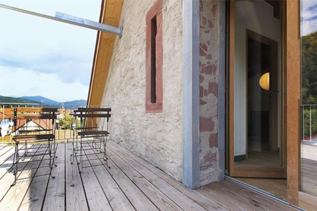 Ferienwohnung Alte Scheune ショップハイム エクステリア 写真