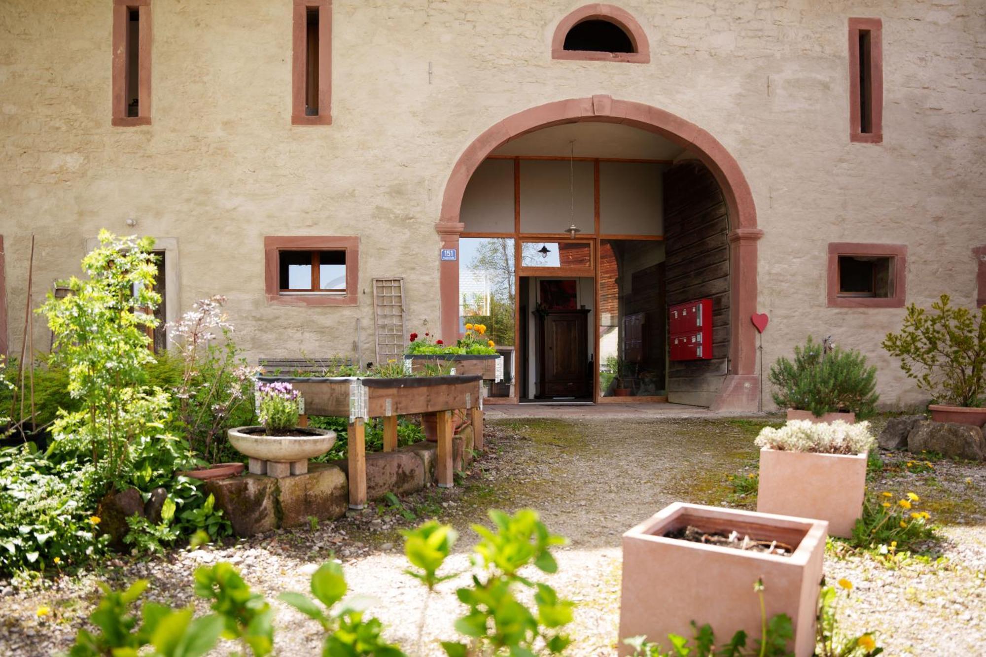 Ferienwohnung Alte Scheune ショップハイム エクステリア 写真